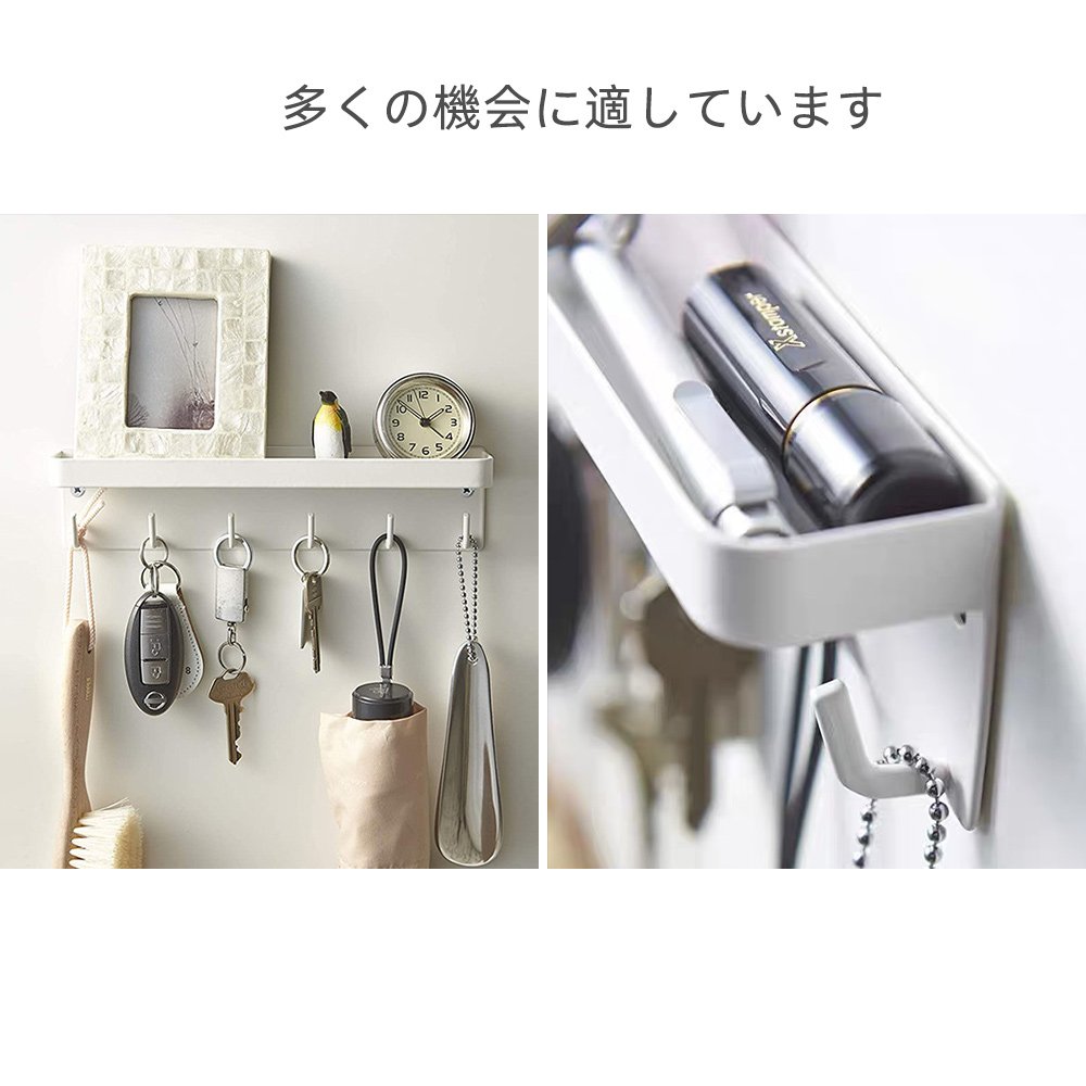 フック マグネットフック 引っ掛け マグネットバスルームフック 収納 小物フック 小物掛け 磁石 玄関 オフィス 台所 浴室 壁掛け用 風呂 壁面 おしゃれ 掃除道具掛け Z-06 - 画像 (3)