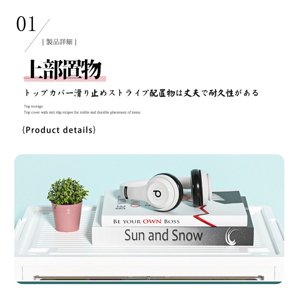 収納ケース 折りたたみ 前開き キャスター付き 扉付き 収納ボックス 積み重ね コンテナボックス プラスチック おしゃれ フタ付 中身が見える おもちゃ 衣装ケース 小物 衣替え 整理 S-05 - 画像 (2)