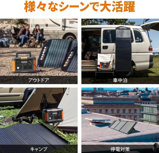 BALDR ソーラーパネル 60W ソーラーチャージャー折りたたみ式 USB スマホやタブレット 災害用バッテリー 太陽光発電 車中泊 キャンプ 地震停電対策 節電グッズ R1009 - 画像 (6)