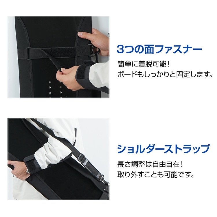 ソールカバー スノーボード用 キズ サビ防止 簡単装着 肩掛け 手提げ 防水性 耐湿性 伸縮素材 衝撃吸収 de158 - 画像 (4)
