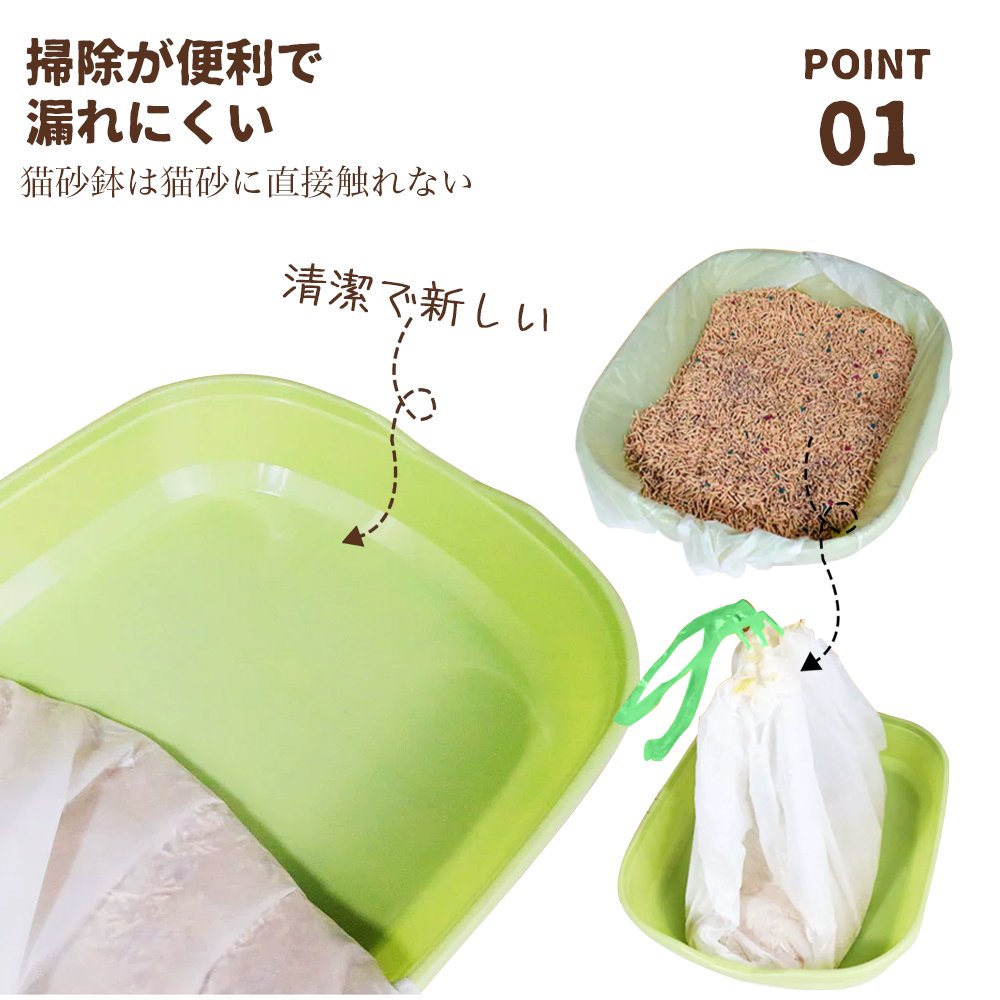 ユメカ猫用自動トイレ専用 自動トイレ専用ゴミ袋 3ロール入り(1ロール20枚) ごみ袋 うんち袋 3ロールセット 20枚組×3個=計60枚 ZJ324022AAA - 画像 (4)
