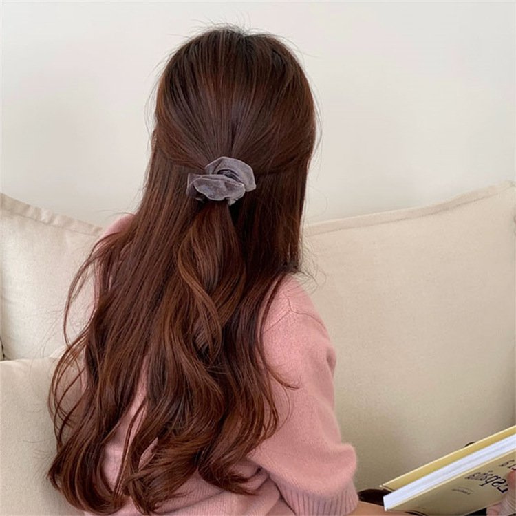 シュシュ ベロア ヘアゴム ベロアシュシュ ヘアアクセサリー ベルベット 卒業式 着物 和装 仕事 女の子 キッズ 子供 シンプル 大人 可愛い オフィス レディース 秋冬 上品 おしゃれ プレゼントjtl09799 - 画像 (7)