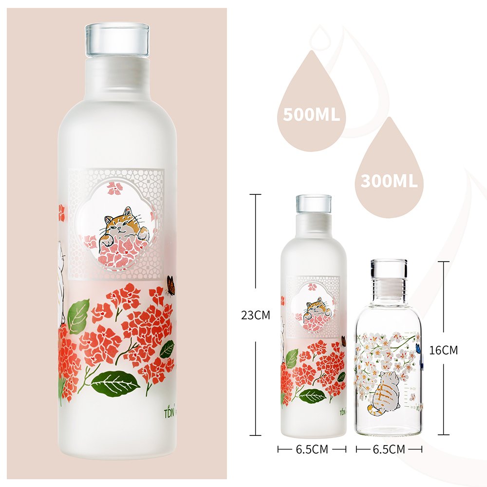 タイムマーカー ウォーターボトル 500ml 結婚祝い 誕生日 水筒 300ml 水筒カバー 結婚記念日 プレゼント 夫婦 カップル ペアグラス スポーツウォーターボトル 食洗機対応 誕生日プレゼント女性 人気 誕プレ 結婚祝い 贈り物 【2個セット】 X00137XM5T - 画像 (2)