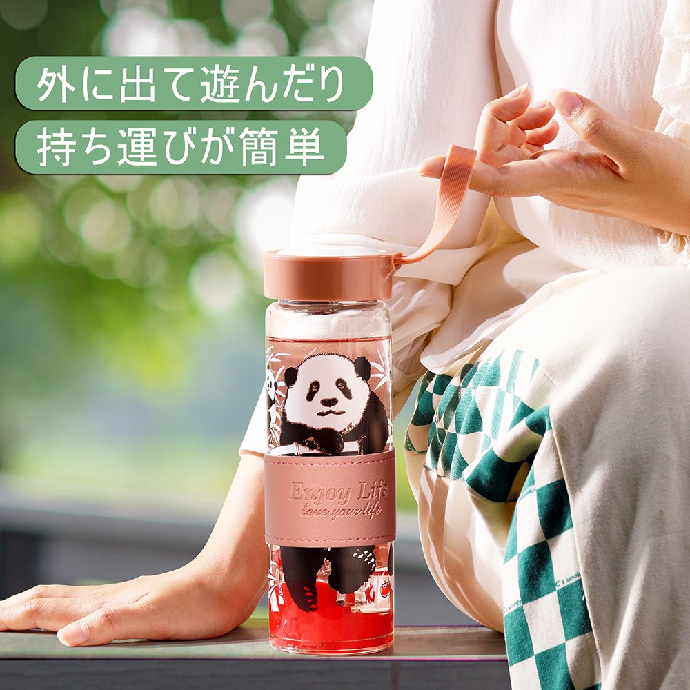 パンダ 水筒 620ml*2 ウォーターボトル 軽量 水筒 スポーツドリンク ボトル 洗いやすい 水筒 キャリーハンドル付き 大人 子ども 使いやすさ 滑り止め 贈り物 結婚祝い 誕生日 結婚記念日 結婚祝い ペアグラスX0013ZCBPD - 画像 (6)