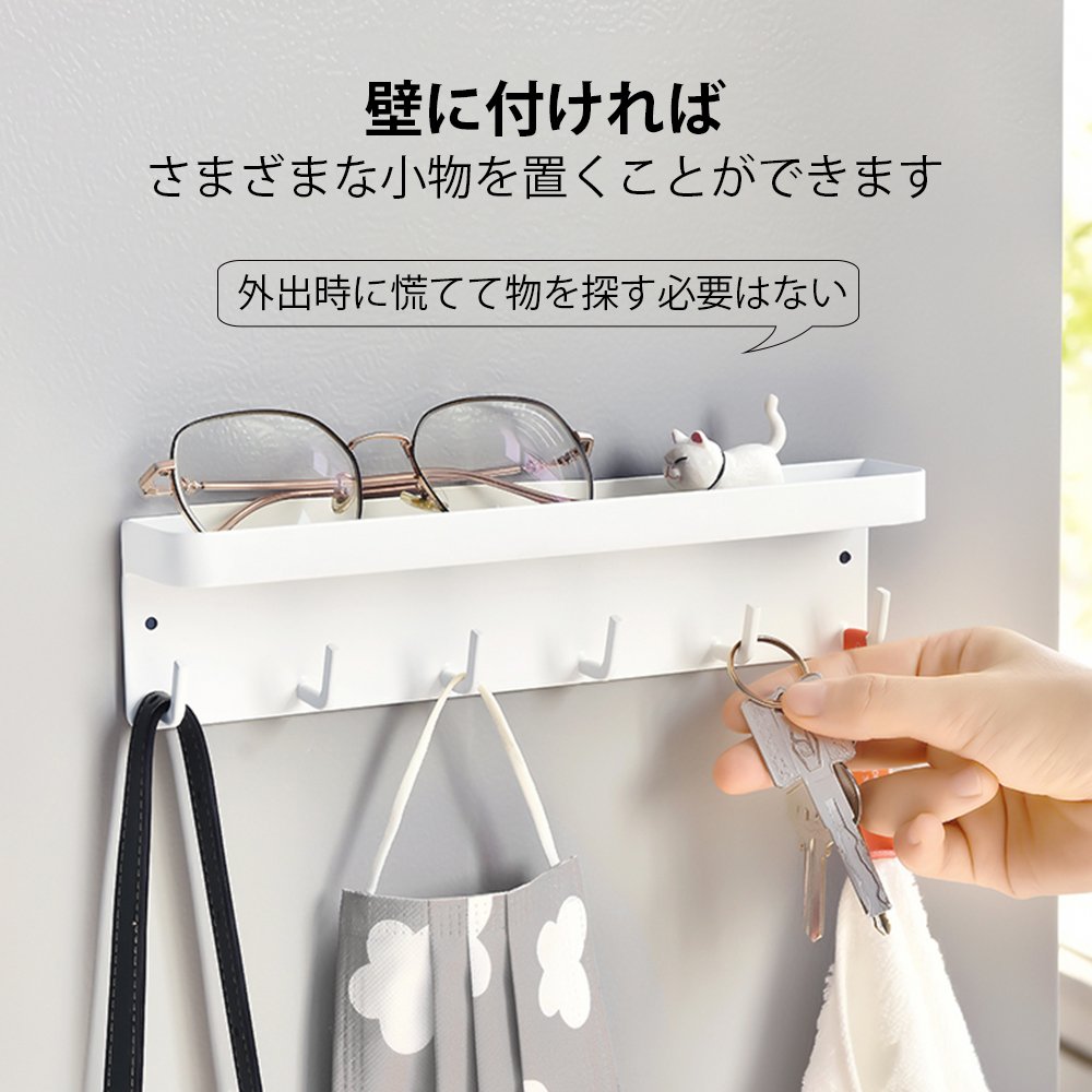 フック マグネットフック 引っ掛け マグネットバスルームフック 収納 小物フック 小物掛け 磁石 玄関 オフィス 台所 浴室 壁掛け用 風呂 壁面 おしゃれ 掃除道具掛け Z-06 - 画像 (2)