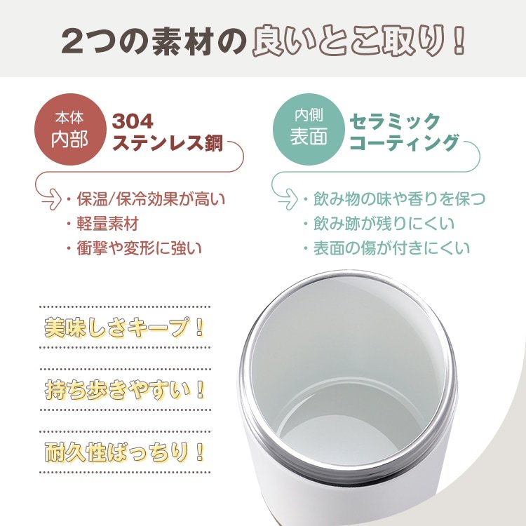 タンブラー 500ml 保温 保冷 3way飲める 伸縮ストロー 液漏れ防止 蓋付き 持ち手付き 真空断熱 二重構造 社内 外出 休憩 sg313 - 画像 (8)