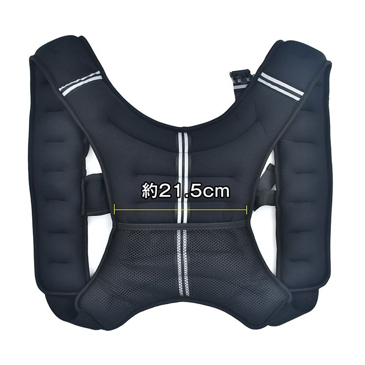 ウェイトベスト 10kg 通気性 メッシュボケット付き 体力アップ 筋トレ 筋力アップ 負荷運動 自宅トレーニング トレーニング de079 - 画像 (2)
