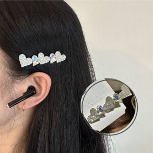 ヘアピン ヘアクリップ ヘアアクセサリー 可愛い 女の子 レディース 髪飾り キラキラ 1個 髪留め 一字型ピン おしゃれ ダッククリップ 高級感 アクセサリー jtl015