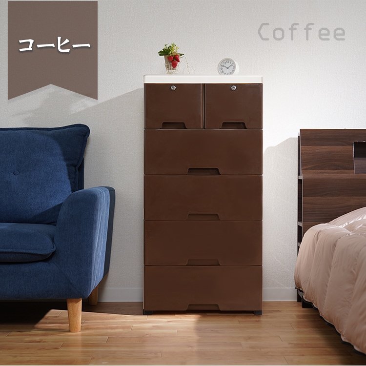 収納ボックス 5段 収納ケース 隱しキャスター付き ストッパー付き 引き出し 組立簡単 工具不要 落下防止 丸角加工 プラスチック素材 おしゃれ 洗面所 寝室 リビング クローゼット ny423 - 画像 (9)