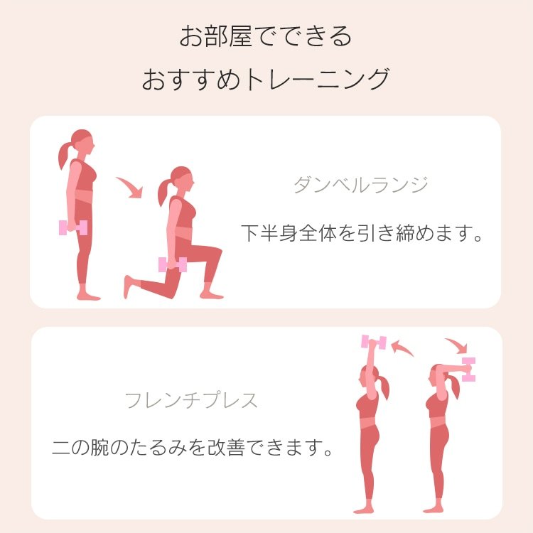 カラーダンベル 5kg 筋トレ フィットネス 滑り止め 静音 家庭用 トレーニング用 de094 - 画像 (6)